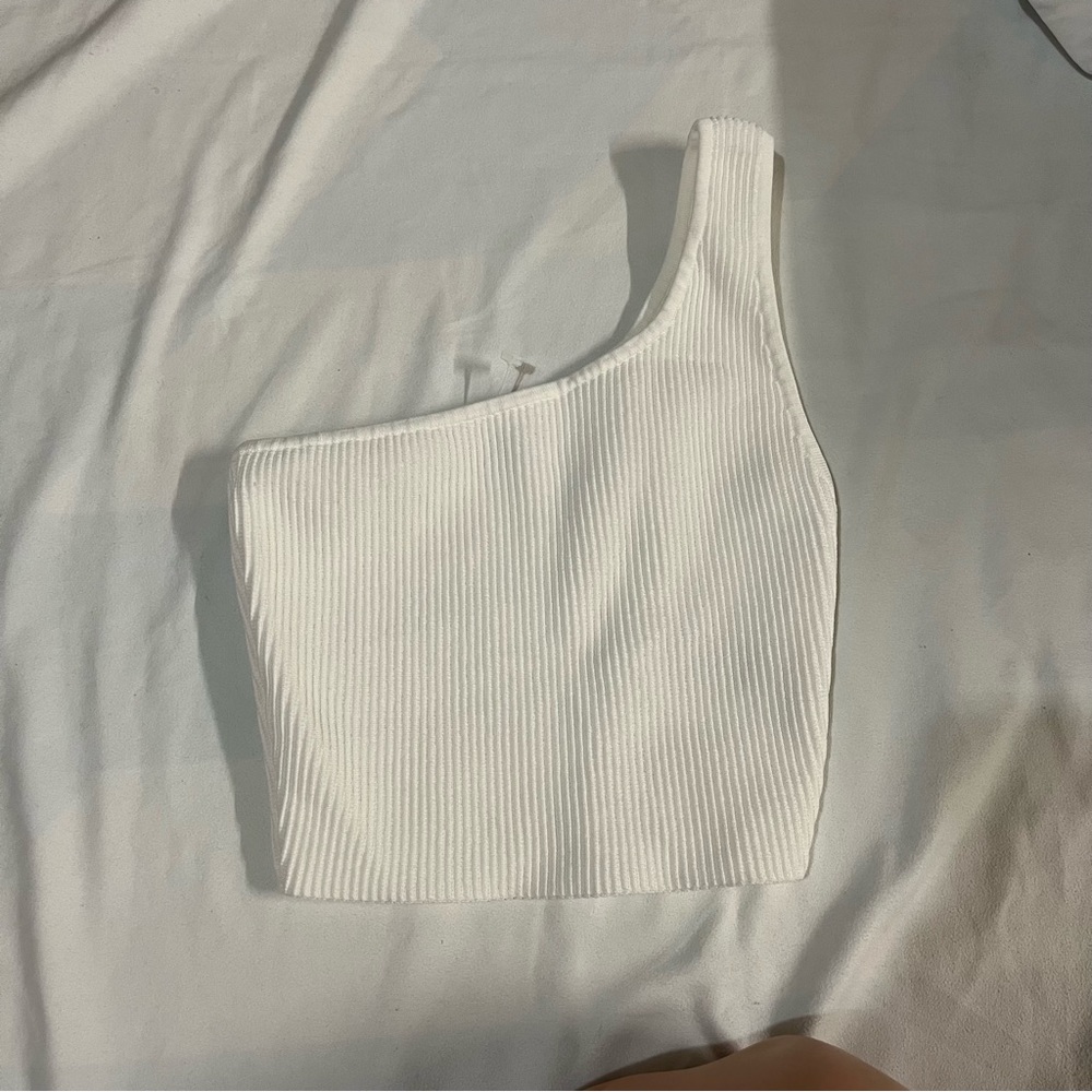 Babaton sculpt knit one shoulder top